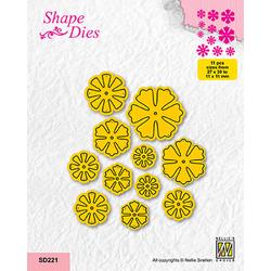 SD221 Shape dies set of small flowers
